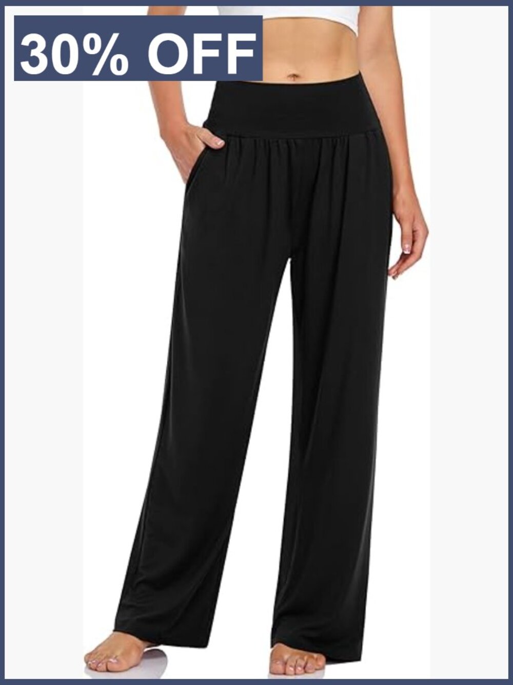 Women's Casual Loose Wide Leg Yoga Sweatpants Comfy High Waisted Lounge Pants